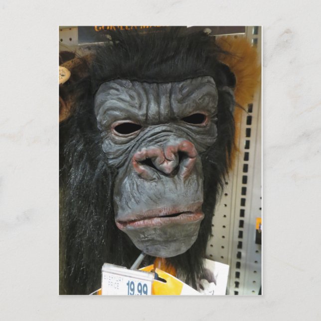 Gorilla Mask Postkarte (Vorderseite)