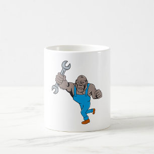 Gorilla-Mechaniker mit Schraubenschlüssel Kaffeetasse