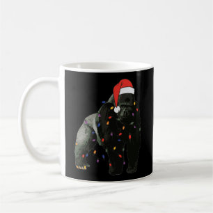Gorilla mit dem Weihnachtshut des Weihnachtsmanns Kaffeetasse