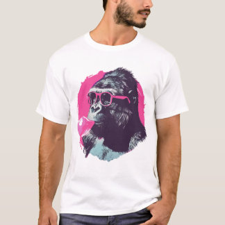 Gorilla mit Sonnenbrille und Kaugummi T-Shirt