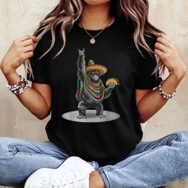 Gorilla mit Taco  T-Shirt (Von Creator hochgeladen)