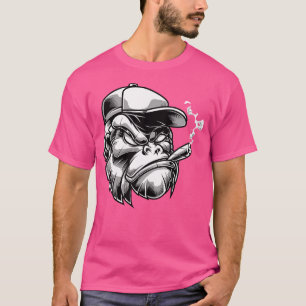 Gorilla mit Zigarre Silberrücken-Affe T-Shirt