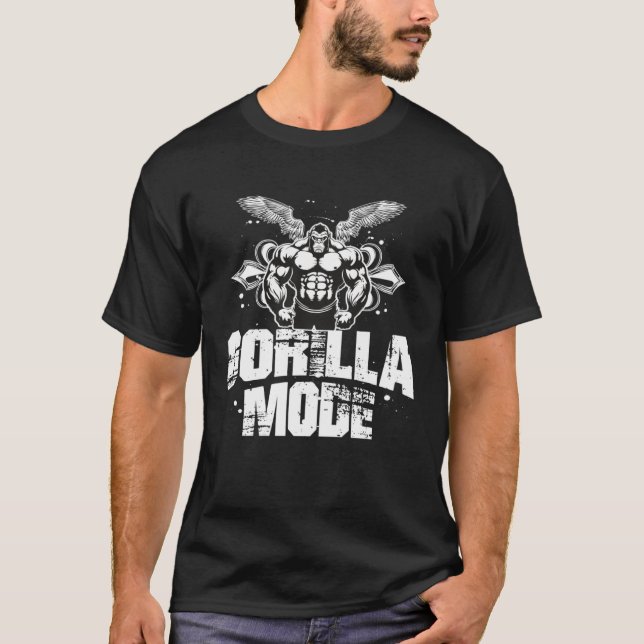 Gorilla Mode Gym Workout Muscles Beast MMA Fighter T-Shirt (Vorderseite)
