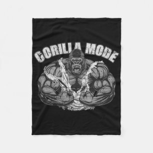 Gorilla-Modus-Gym-Affe-Fitness-Coach-Swole-Affe Fleecedecke