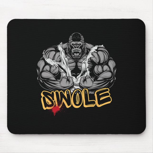 Gorilla-Modus-Starkes-Bodybuilding-Workout-Muskel- Mousepad (Vorne)