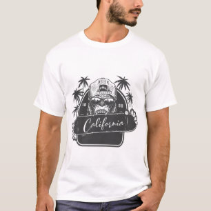 Gorilla Monkey Lover California, Vintag, Retro, T-Shirt