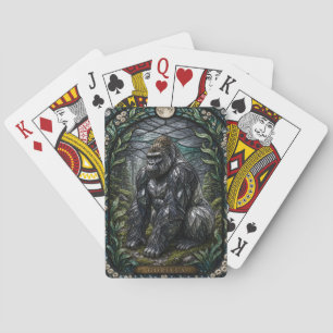 Gorilla Mooswald Illumina Buntglas Spielkarten