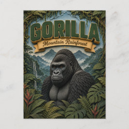 Gorilla Mountain Rainforest POPCUT Postkarte