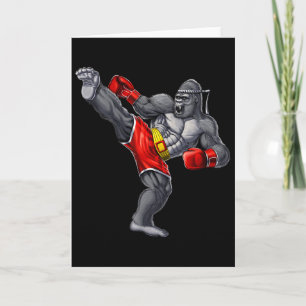 Gorilla Muay Thai Boxen Karate Kickboxen Martial Karte