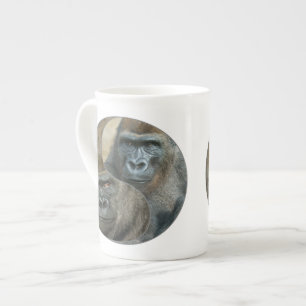 Gorilla Mutter und Sohn Prozellantasse