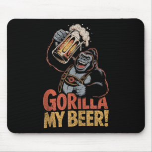 Gorilla My Beer Funny Ape Stein Party Tiertank Mousepad