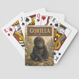 Gorilla Niedliches Baby-Geschichtenbuch-Nursery-Ti Spielkarten