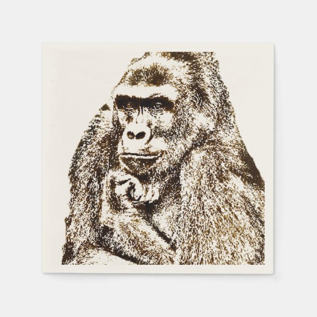 Gorilla-Papiertücher Serviette (Vorderseite)