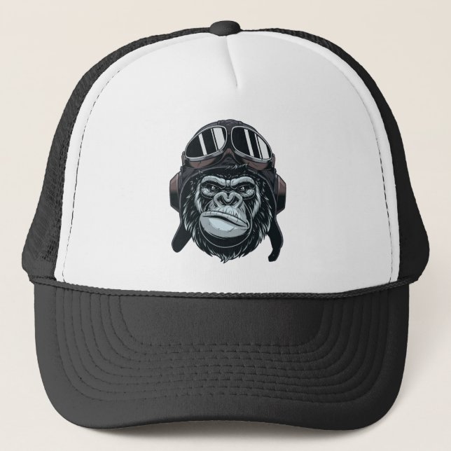Gorilla Pilot Trucker Truckerkappe (Vorderseite)