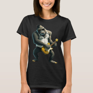 Gorilla Playing Electric Gitarre Tier Affe Gu T-Shirt