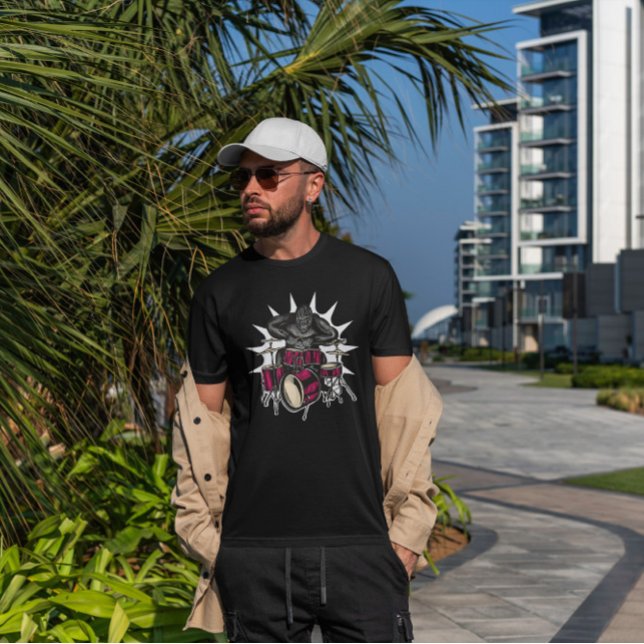 Gorilla Playing Musik T-Shirt (Von Creator hochgeladen)