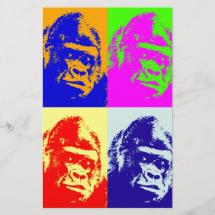 Gorilla Pop Art Briefpapier