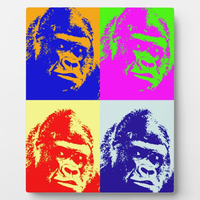 Gorilla Pop Art Fotoplatte (Vorderseite)