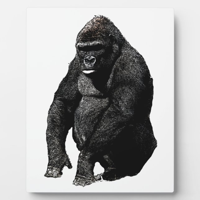 Gorilla Pop Art Fotoplatte (Vorderseite)
