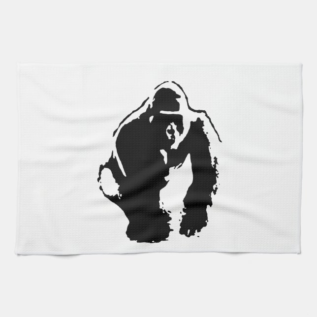 Gorilla Pop Art Geschirrtuch (Horizontal)