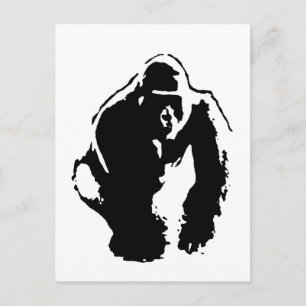 Gorilla Pop Art Postkarte