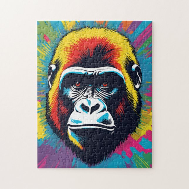 Gorilla Pop Cartoon Zeichnend (Vertikal)