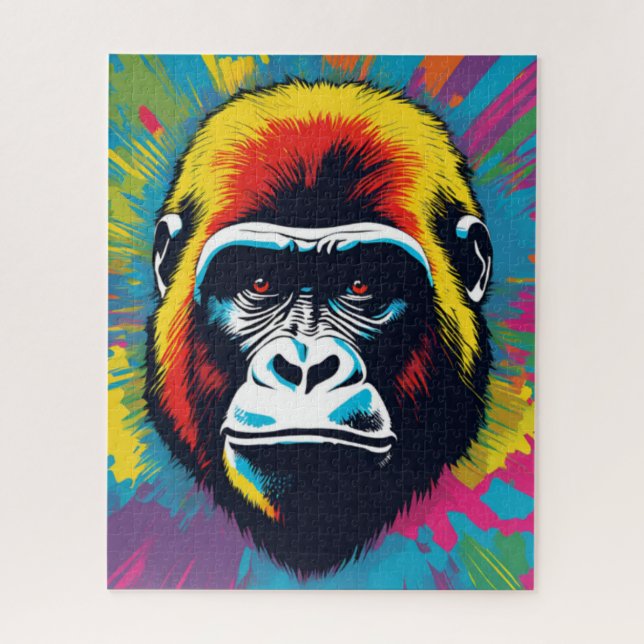 Gorilla Pop Cartoon Zeichnend (Vertikal)