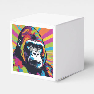 Gorilla Pop Cartoon Zeichnend Geschenkschachtel