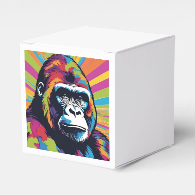 Gorilla Pop Cartoon Zeichnend Geschenkschachtel (Vorderseite)