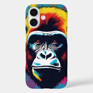 Gorilla Pop Cartoon Zeichnend iPhone 16 Hülle
