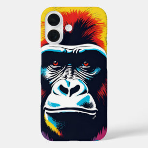 Gorilla Pop Cartoon Zeichnend iPhone 16 Hülle