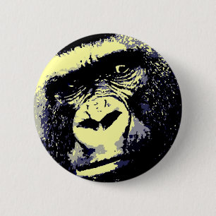 Gorilla Portrait Button