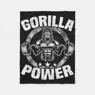 Gorilla Power Bodybuilding Krafttraining Workout Fleecedecke