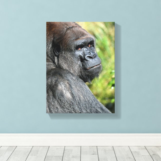 Gorilla-Profil Leinwanddruck (Insitu (Holzboden))