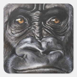 Gorilla Quadratischer Aufkleber
