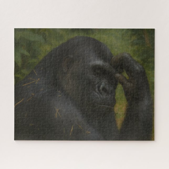 Gorilla Reflection - Ein durchdachtes Tierportrait (Horizontal)