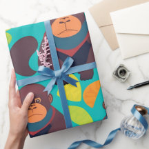 Gorilla Retro Personalisiertes Muster