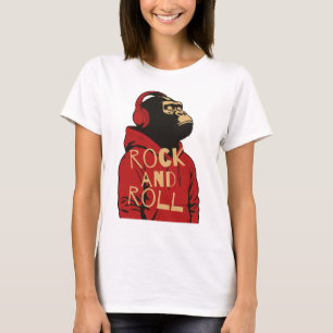 Gorilla Rock And Roll Kapuzenpullover T-Shirt