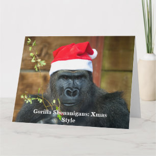 Gorilla Shenanigans über Weihnachten Karte