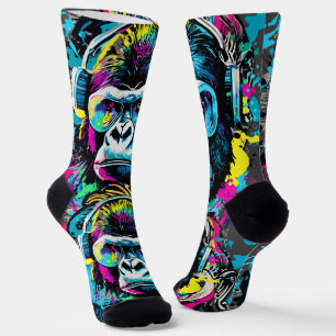 Gorilla Socks - Gorilla mit Sonnenbrille farbig Socken