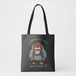Gorilla Stubborn kümmert sich um Niedlichen zauber Tasche