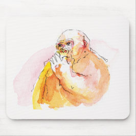 Gorilla sucking fingers Mouse Pad 指しゃぶりのゴリラマウスパッド Mousepad