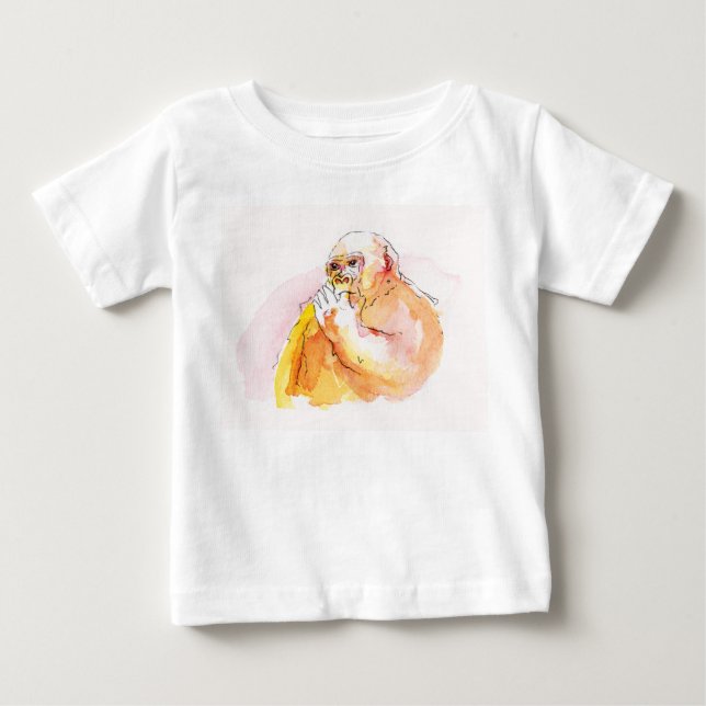 Gorilla sucking fingers T-shirt 指しゃぶりのゴリラTシャツ (Devant)