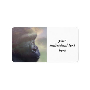 Gorilla-Tagtraum Adressaufkleber