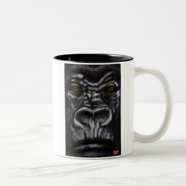 Gorilla-Tasse Zweifarbige Tasse (Rechts)