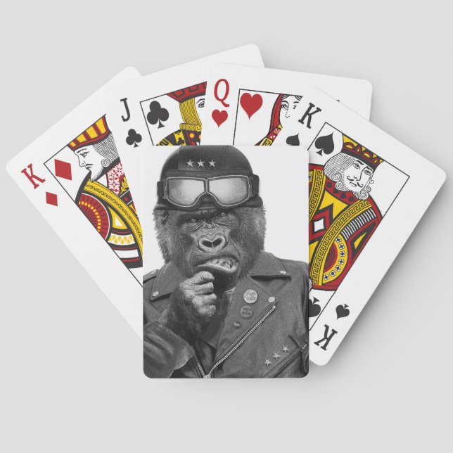 Gorilla-Typ Spielkarten (Rückseite)