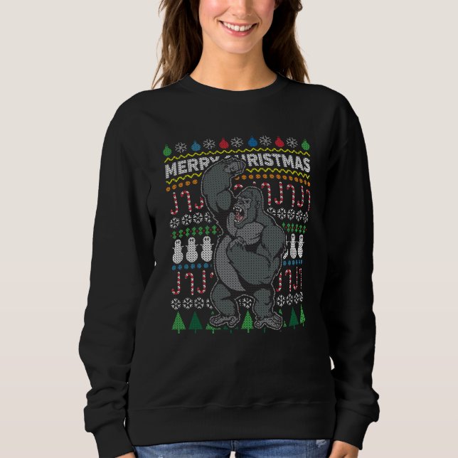 Gorilla Ugly Sweat Christmas Sweat Wildlife Series (Devant)