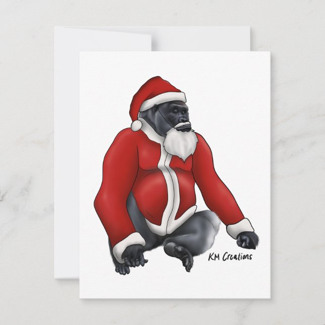 Gorilla - Urlaubskarte Feiertagskarte (Vorderseite)