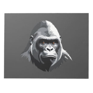 Gorilla Vector Graphic Art Portrait Animal Spirit Notizblock