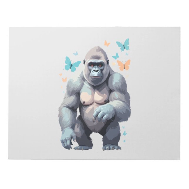 Gorilla Vector Malerei Schöner Spaß Notizblock (Vorderseite)